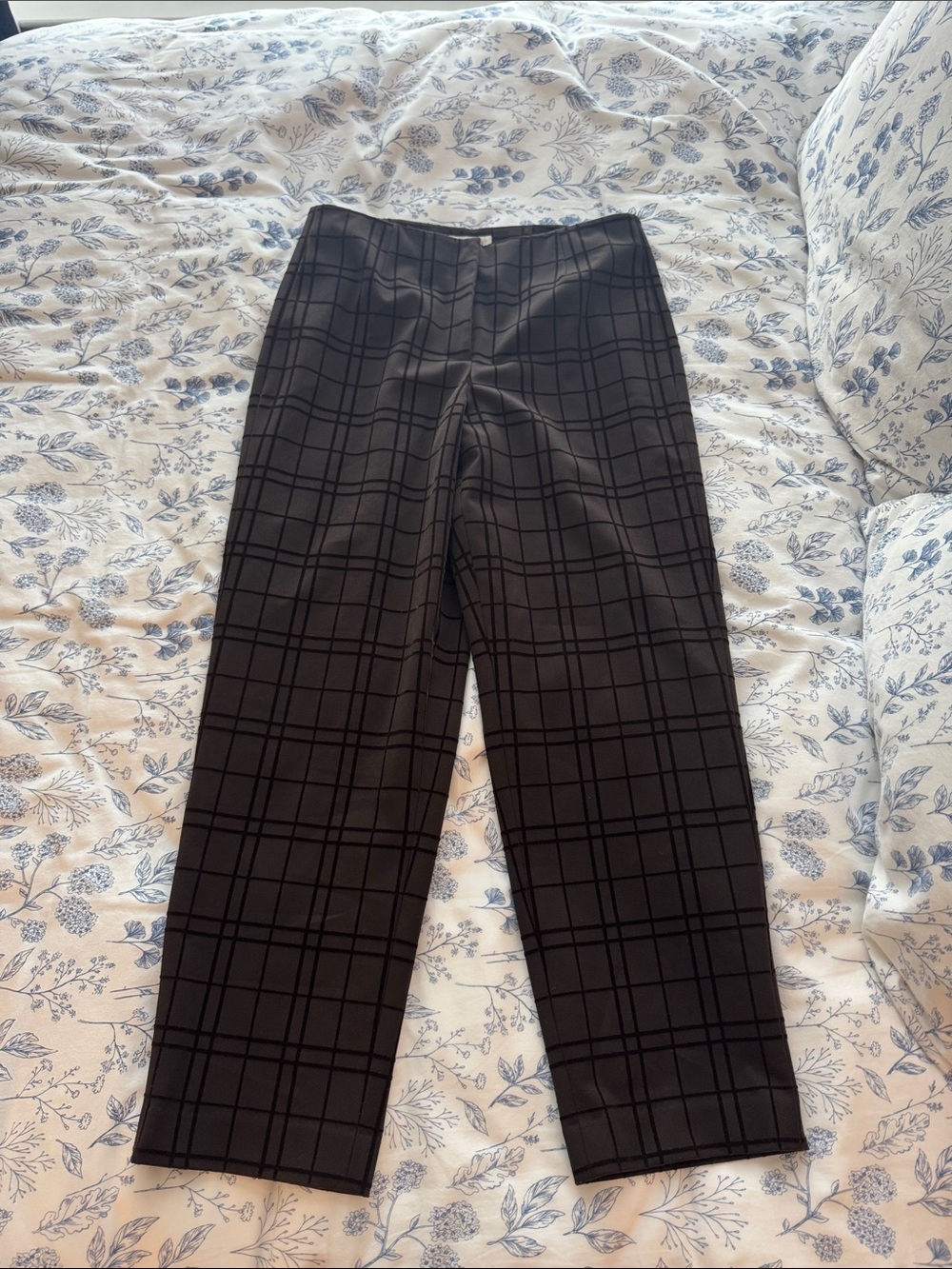 Dark brown Plaid Womens Dress Pants NWOT